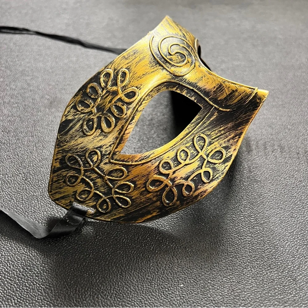 Masquerade Mardi Gras Costume Burlesque Carnival Textured Unisex Adult Face Mask
